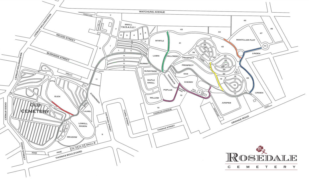 Cemetery Map Rosedale Cemetery